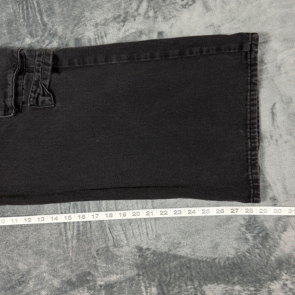 Republic Denim Jeans Mens L Black Wide Leg Baggy Cargo Pants Streetwear 34x29 - Picture 4 of 8